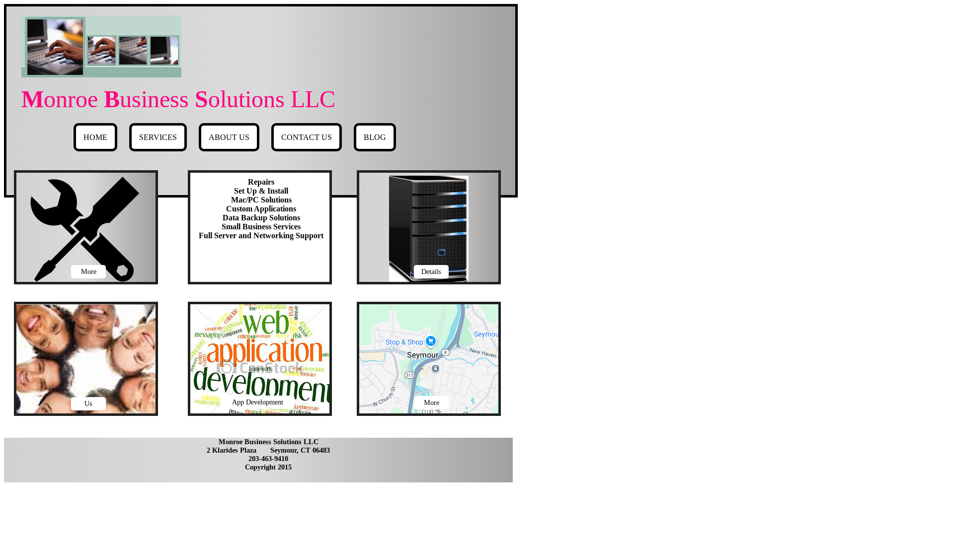 website screenshot of https://monroebusinesssolution.com/