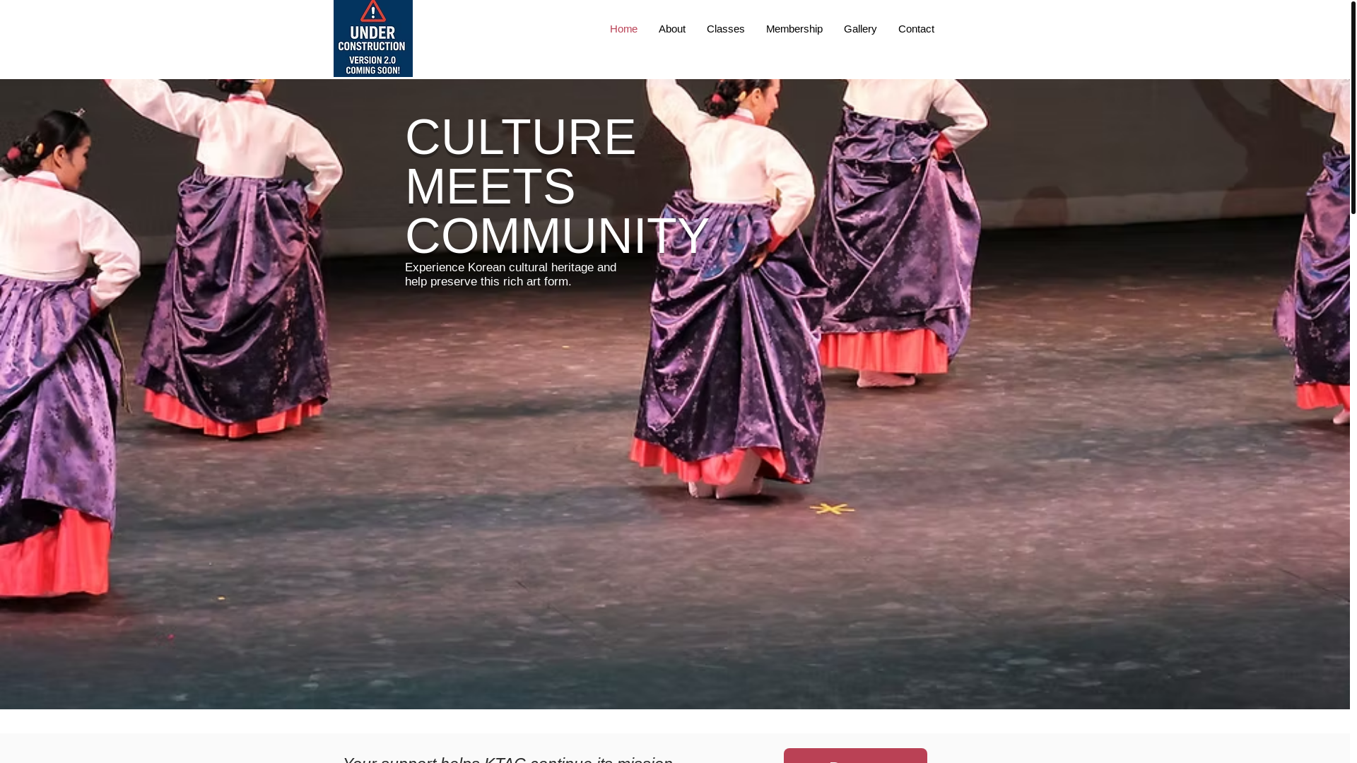 website screenshot of https://koreatownartcenter.org/