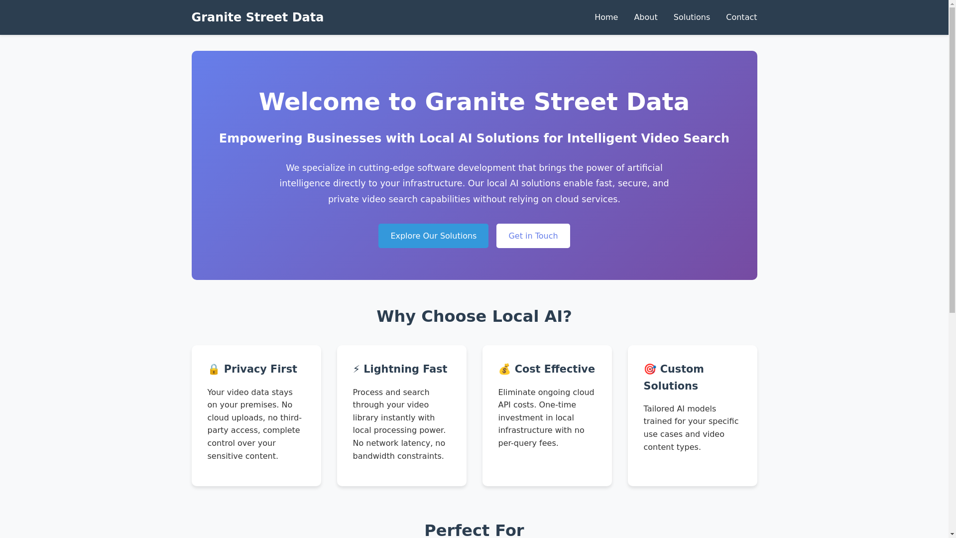 website screenshot of https://granitestreetdata-web.pages.dev/