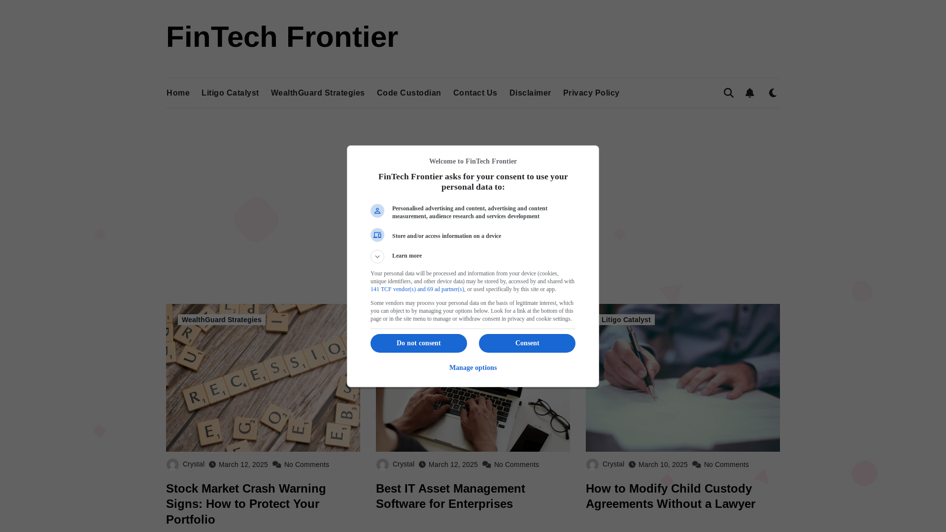 website screenshot of https://fintech.syrfy.com/