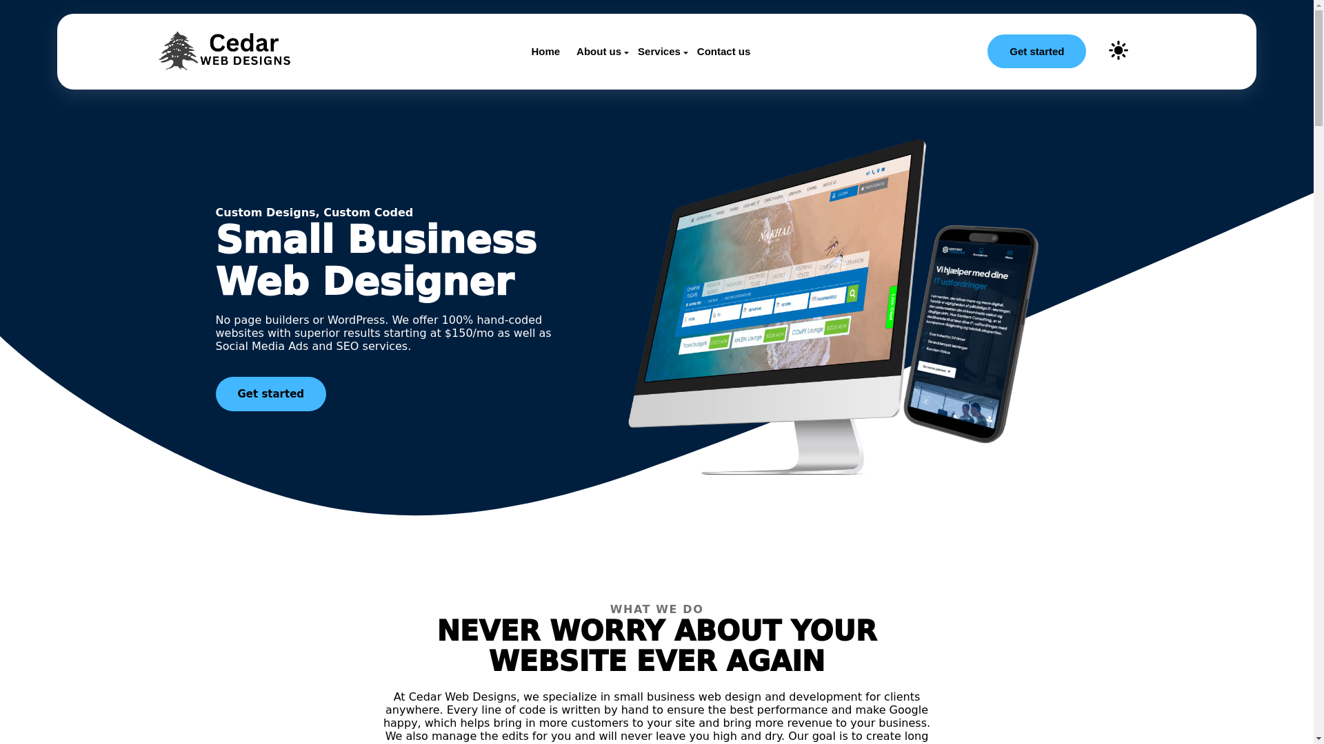 website screenshot of https://cedarwebdesignsstaging.pages.dev/