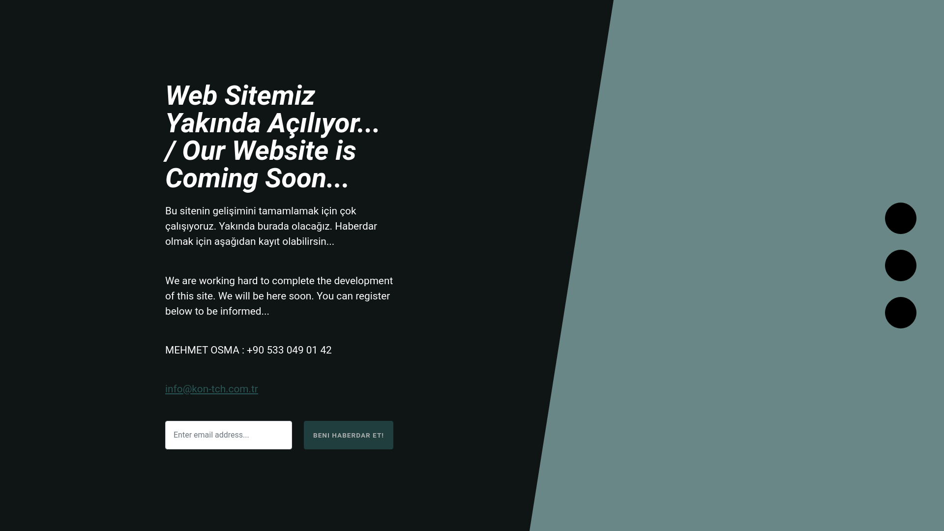website screenshot of https://kon-tech.com.tr/