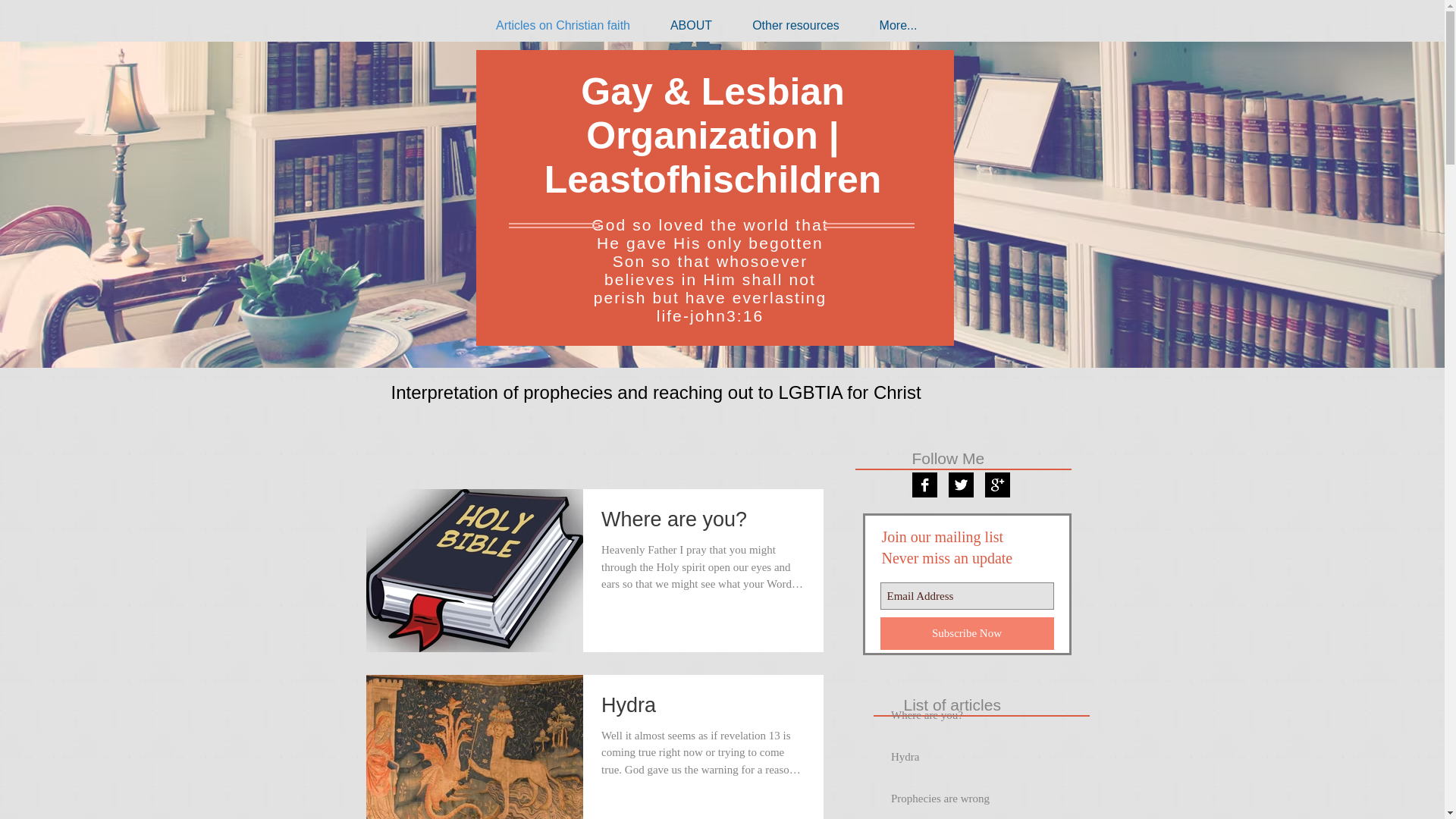 website screenshot of https://theleastofhis.com/