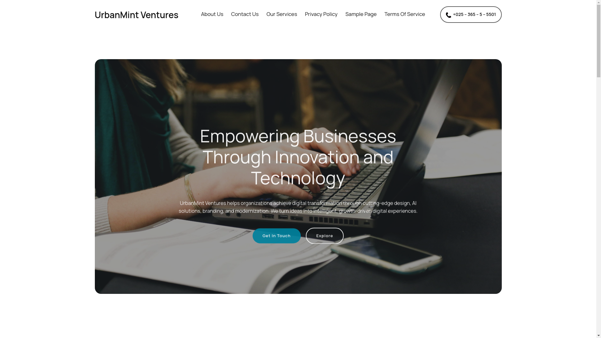 website screenshot of https://urbanmintventures.com/