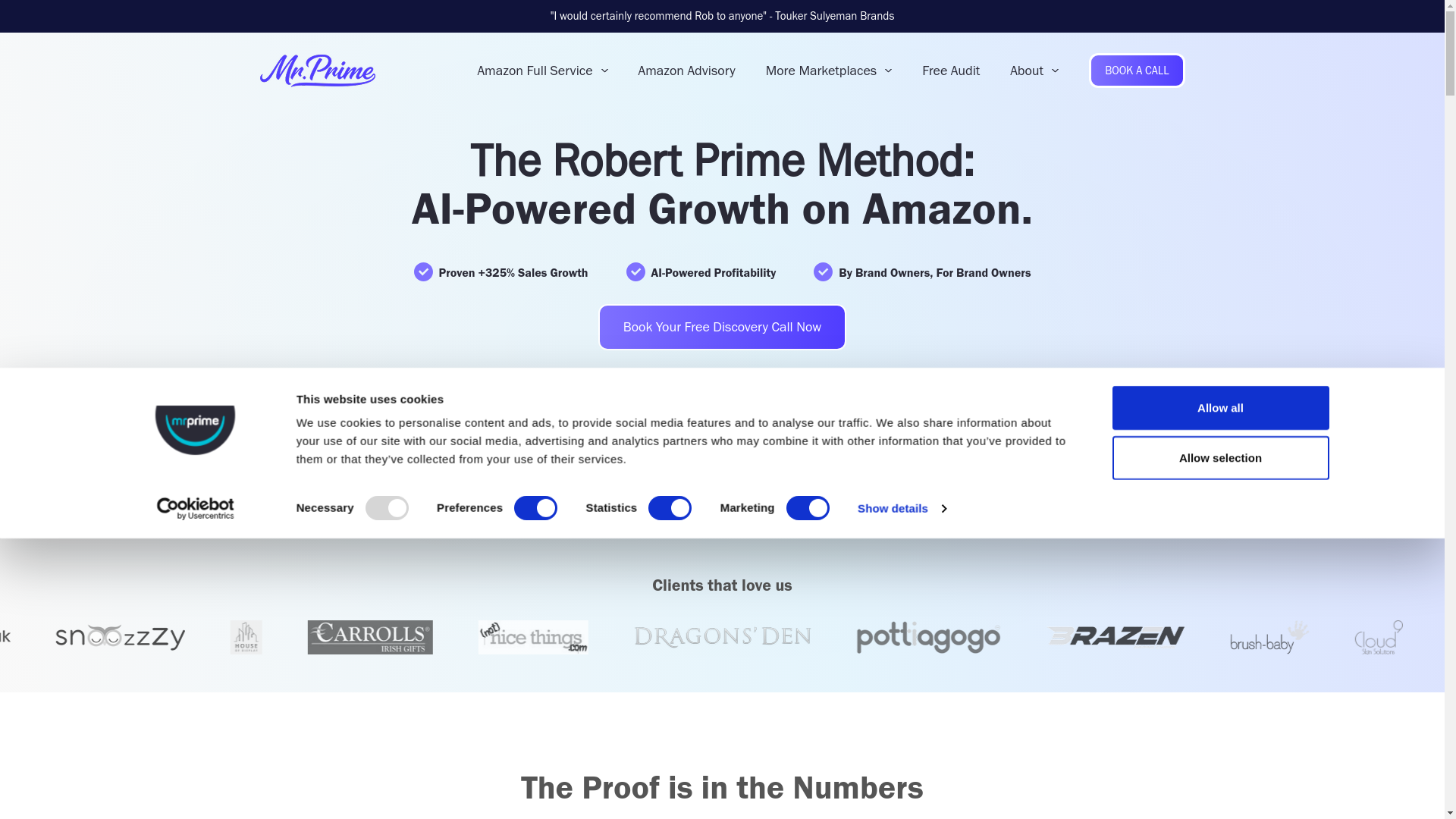 website screenshot of https://themrprimedeals.top/