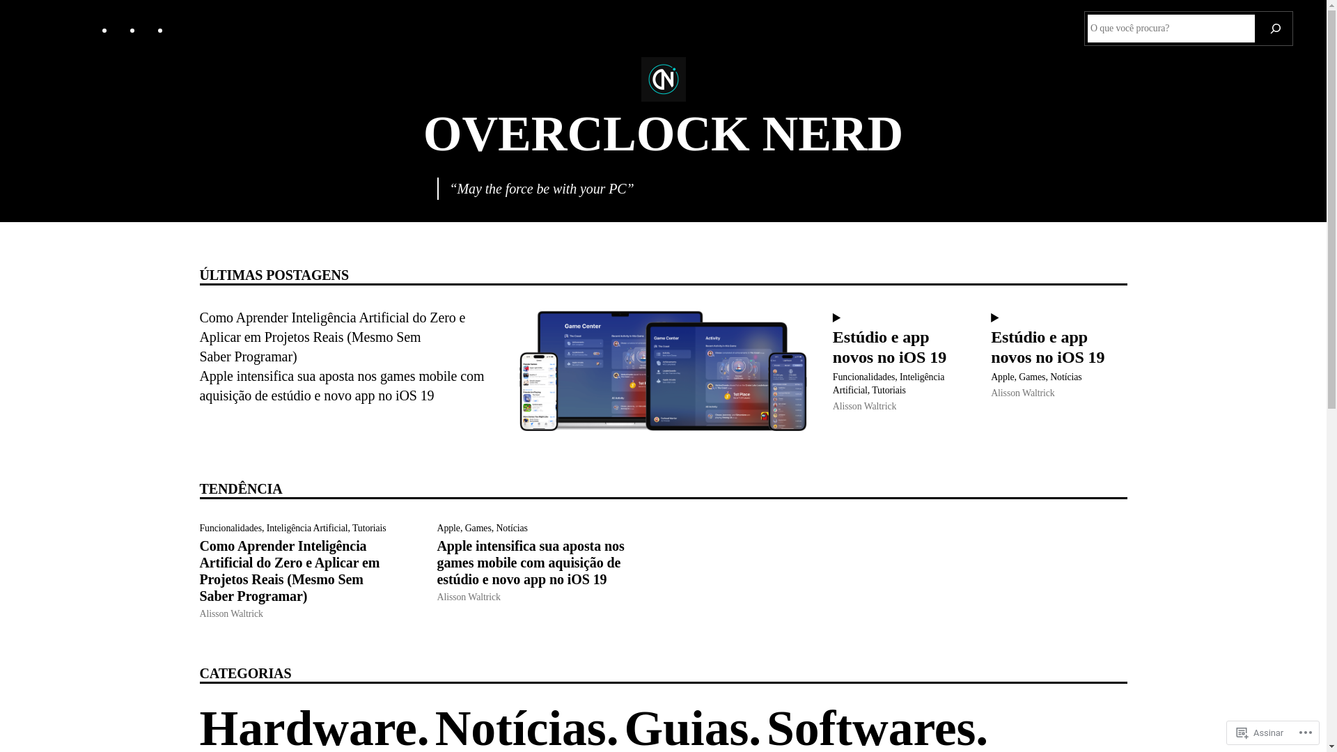website screenshot of https://overclocknerd.com.br/
