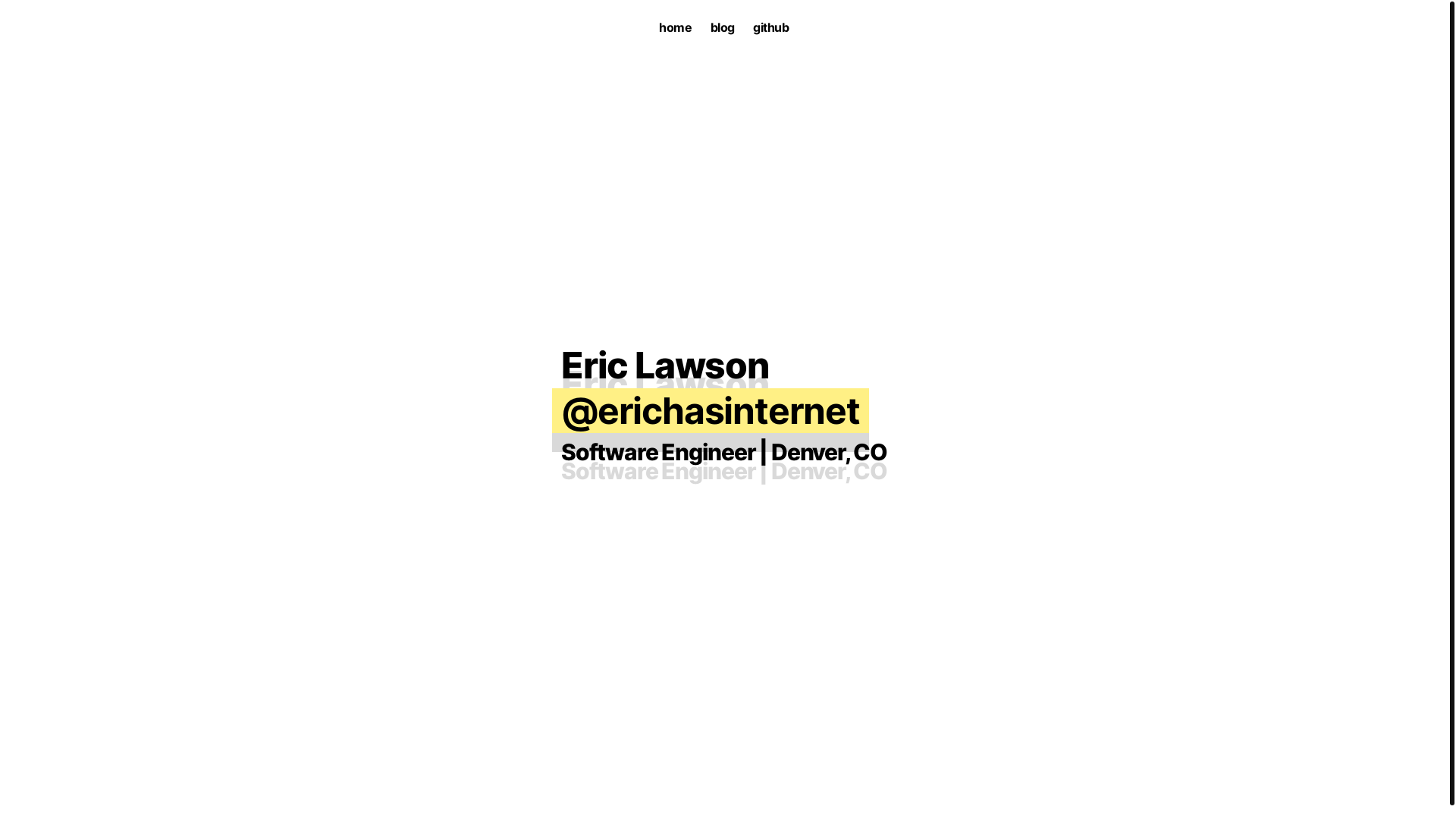 website screenshot of https://erichasinternet.com/
