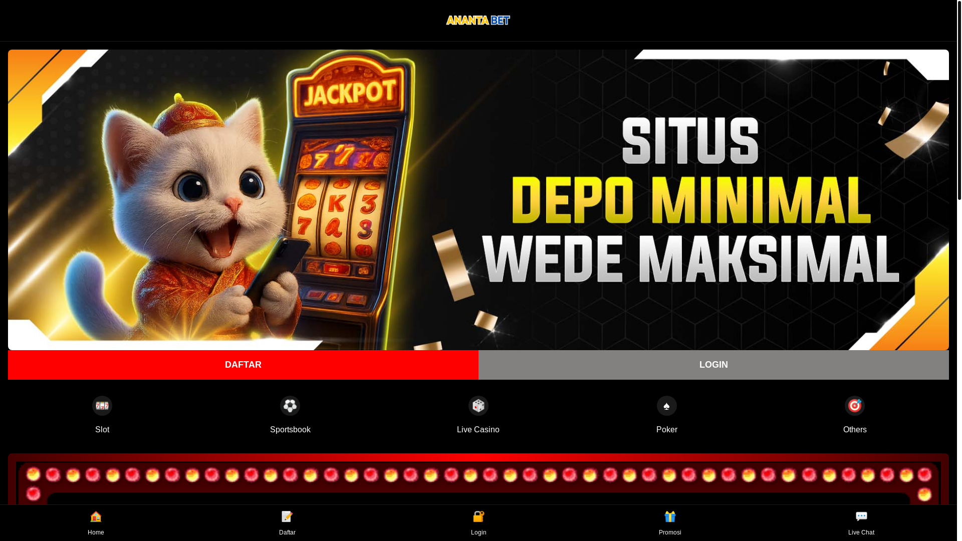 website screenshot of https://anantabetlink.com/