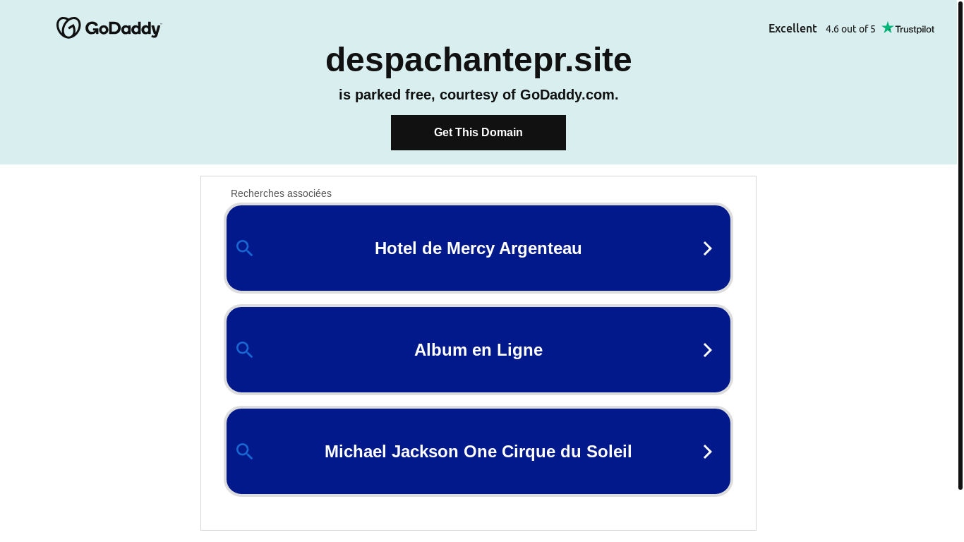website screenshot of https://despachantepr.site/