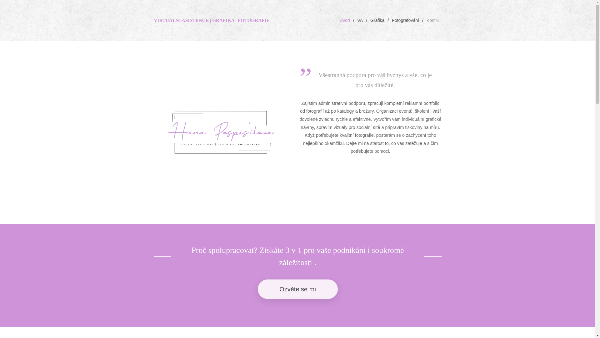 website screenshot of https://hanapospisilova-vagp.cz/