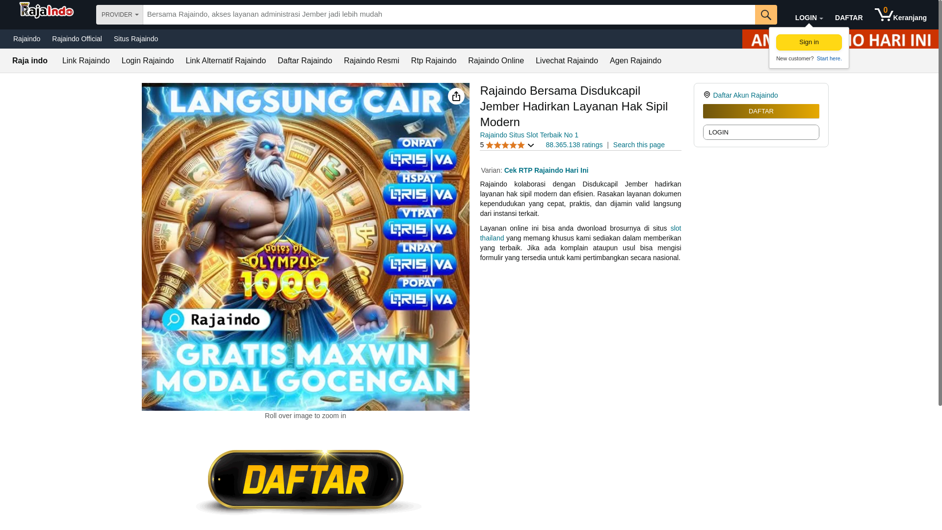 website screenshot of https://daftar-rajaindo-org.pages.dev/