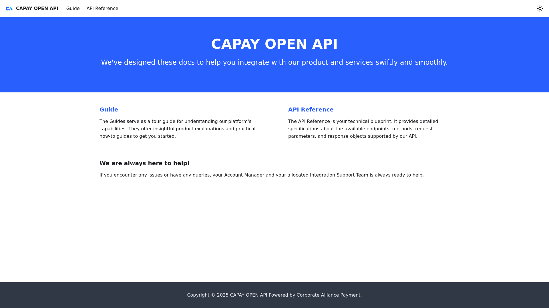 website screenshot of https://capayopenapi.pages.dev/