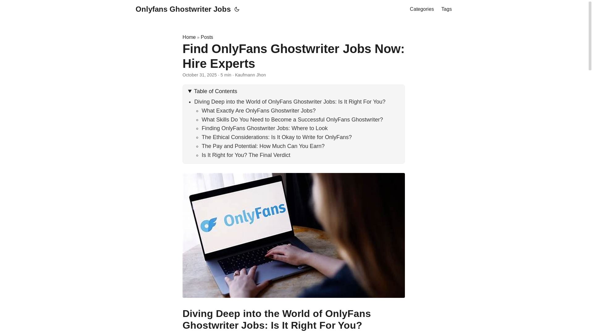 website screenshot of https://onlyfans-ghostwriter-jobs.pages.dev/