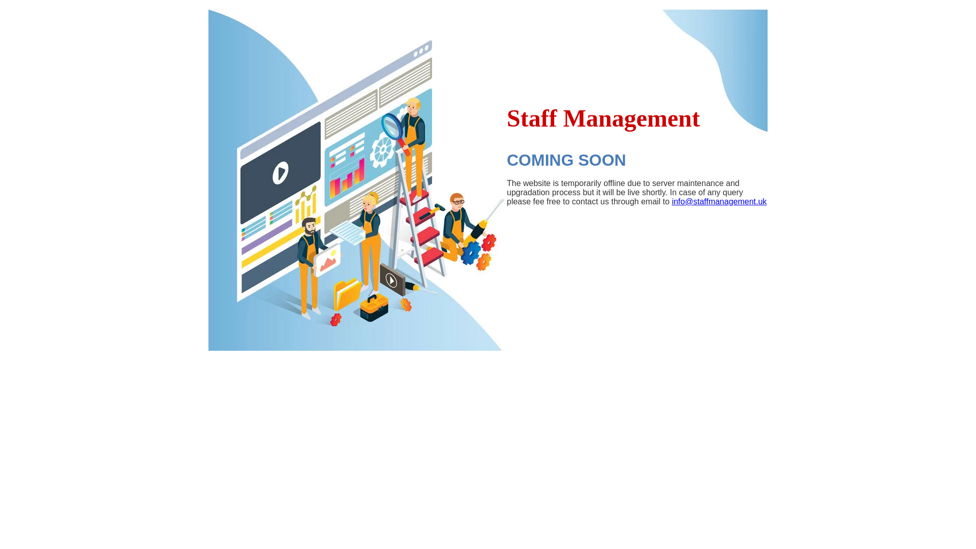 website screenshot of https://staffmanagement.uk/