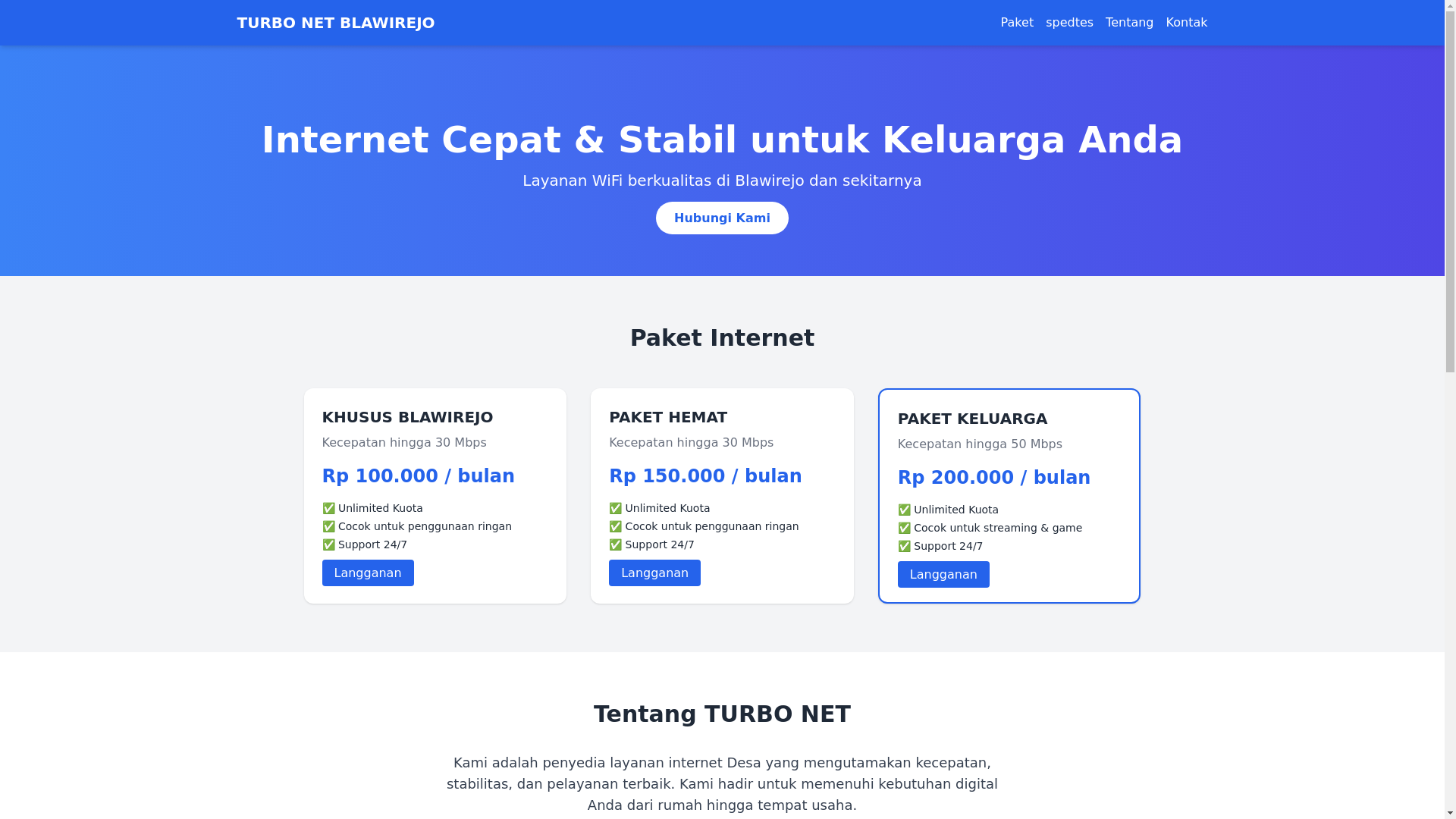 website screenshot of https://taning.web.id/