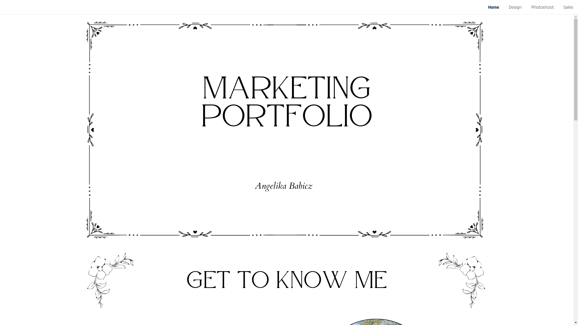 website screenshot of https://angelikababicz.net/