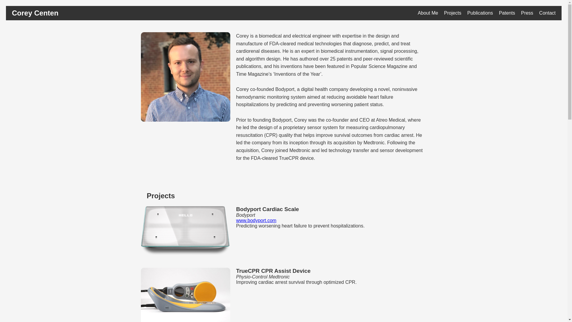 website screenshot of https://corey-portfolio.pages.dev/