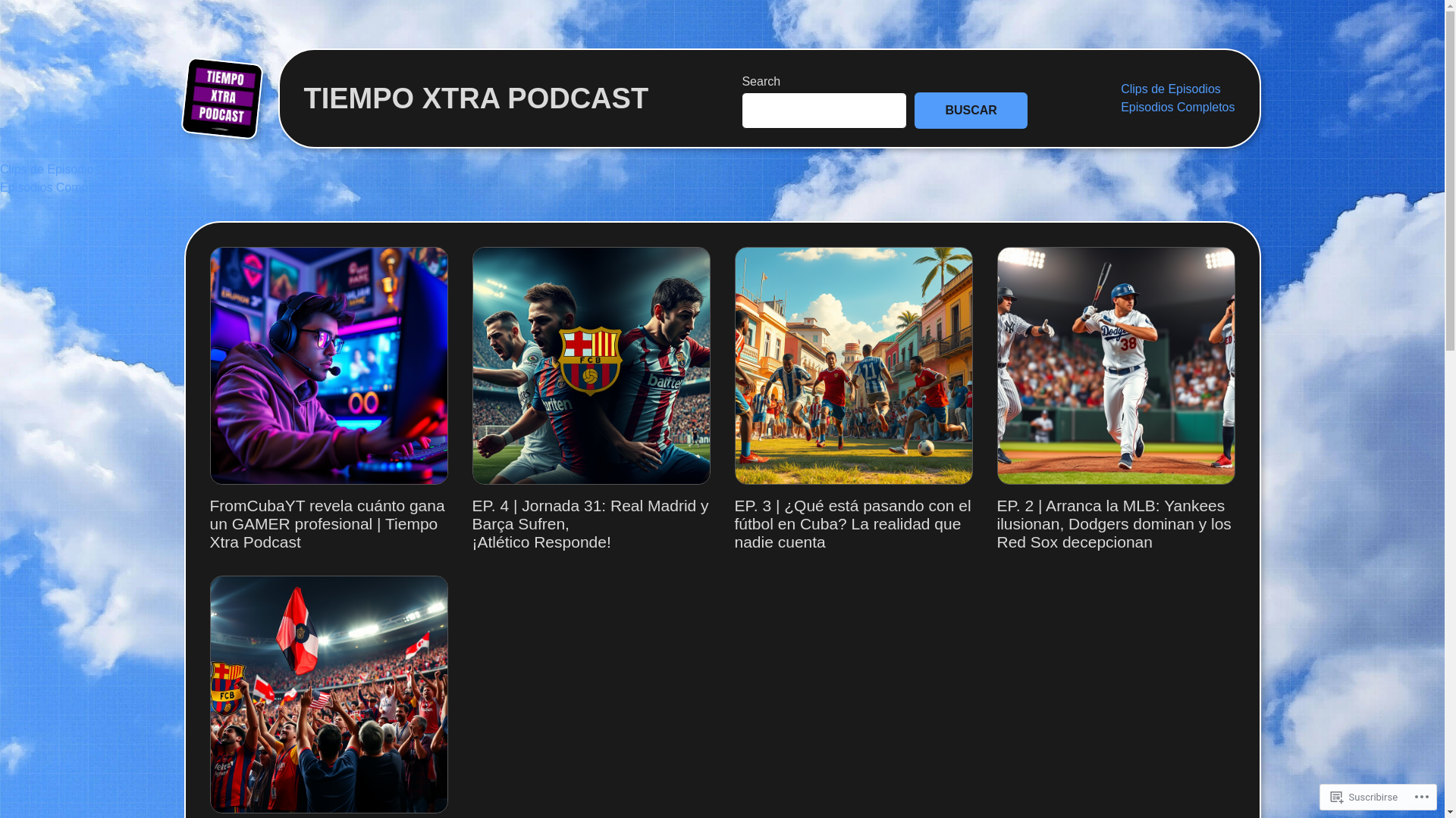 website screenshot of https://tiempoxtrapodcast.com/