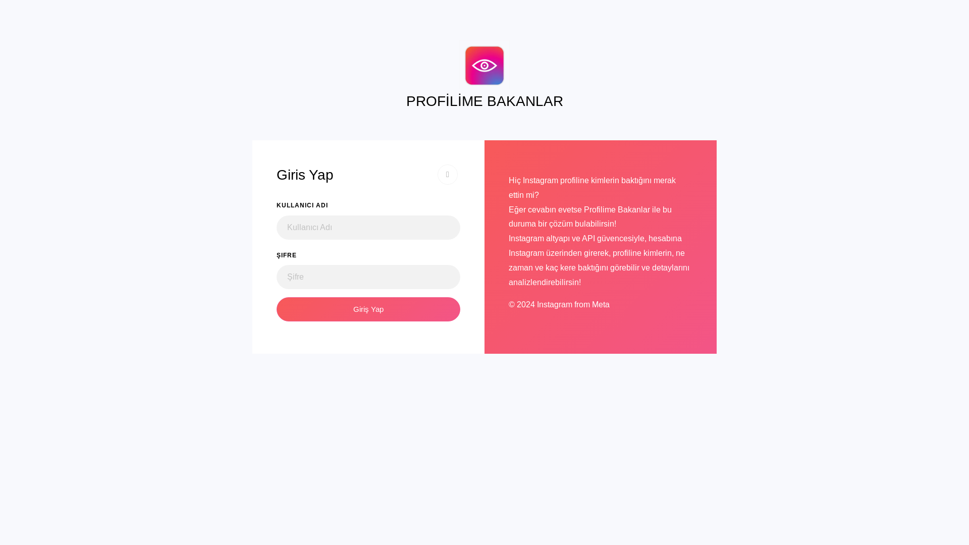 website screenshot of https://instaprofilebakanlar.site/