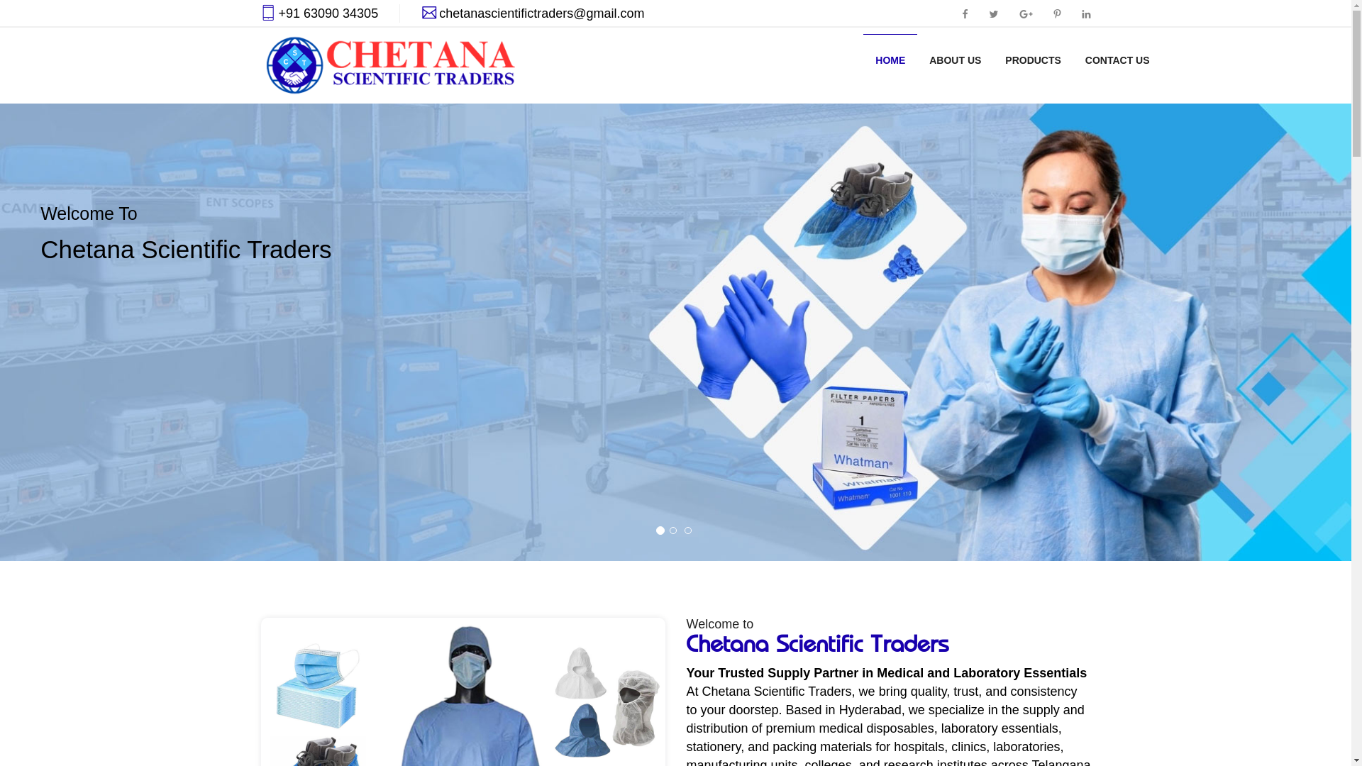 website screenshot of https://chetanascientifictraders.com/
