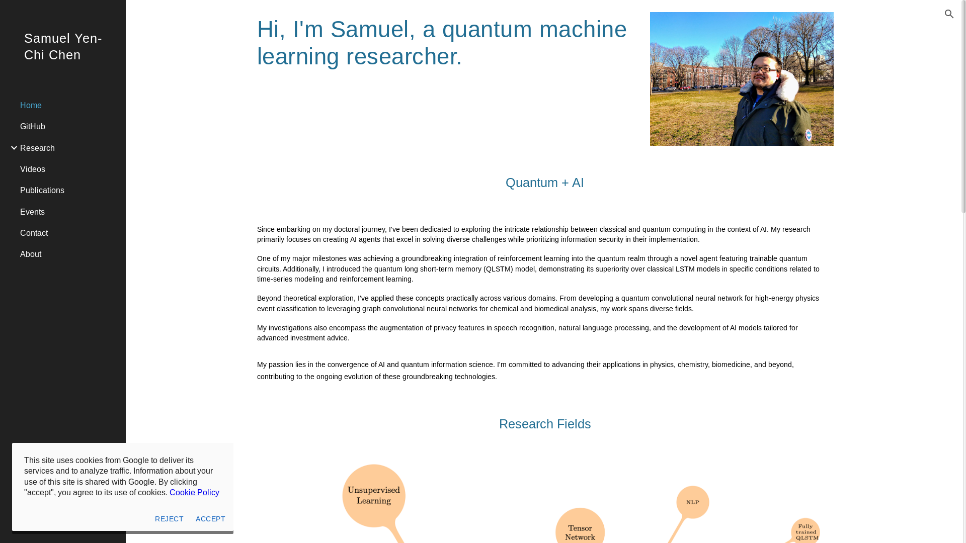 website screenshot of https://yenchichen.com/