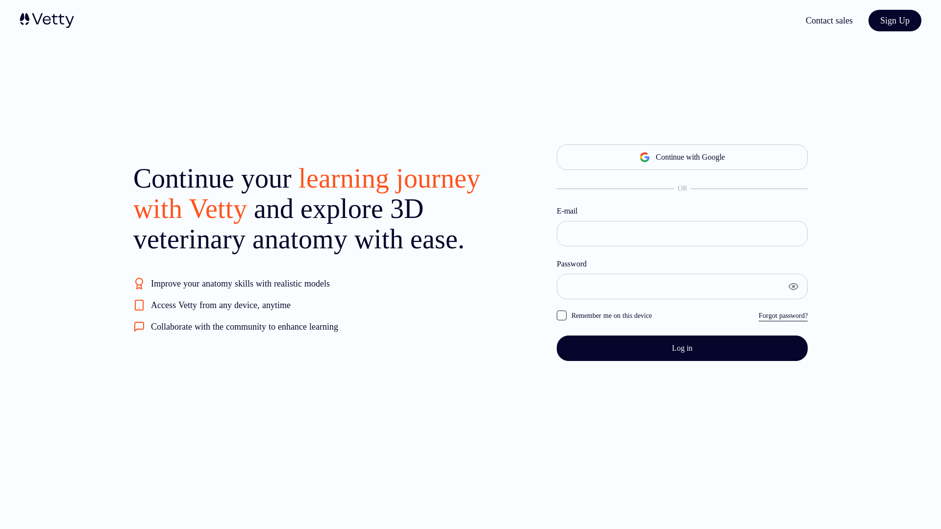 website screenshot of https://vetty-application-development.pages.dev/