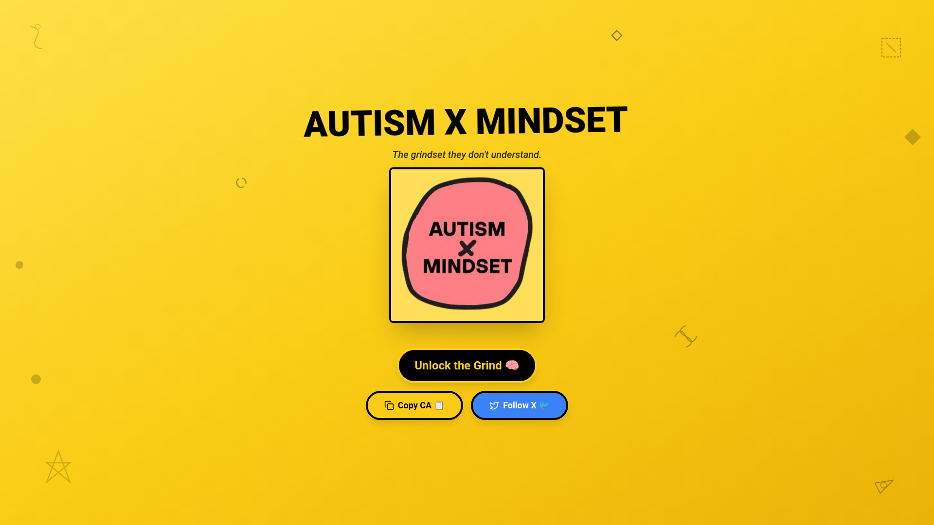 website screenshot of https://autismxmindset.fun/