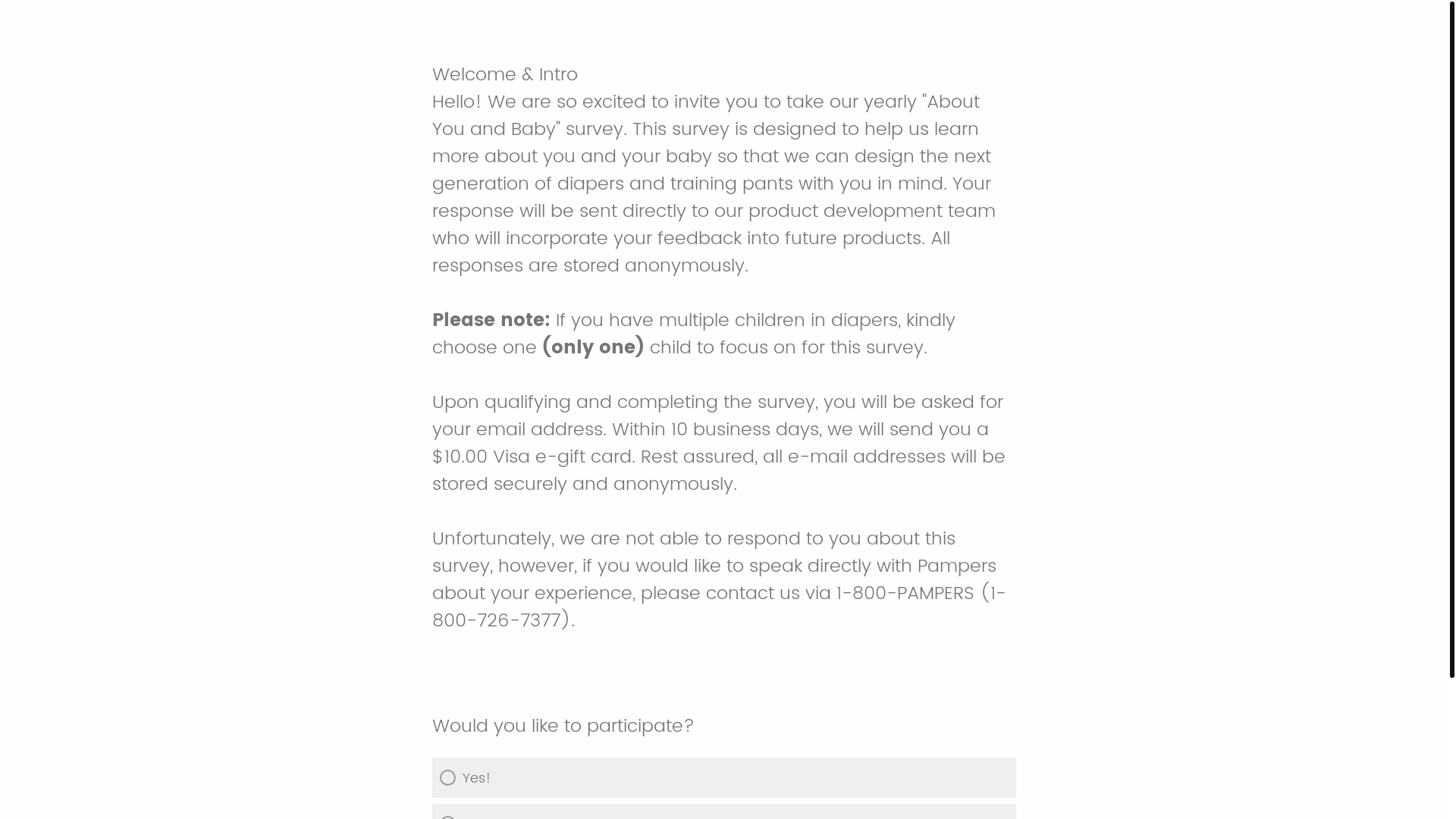website screenshot of https://pgbabycare.co1.qualtrics.com/jfe/form/SV_4HCfzbqaIvVT326?lid=dcnib708n158