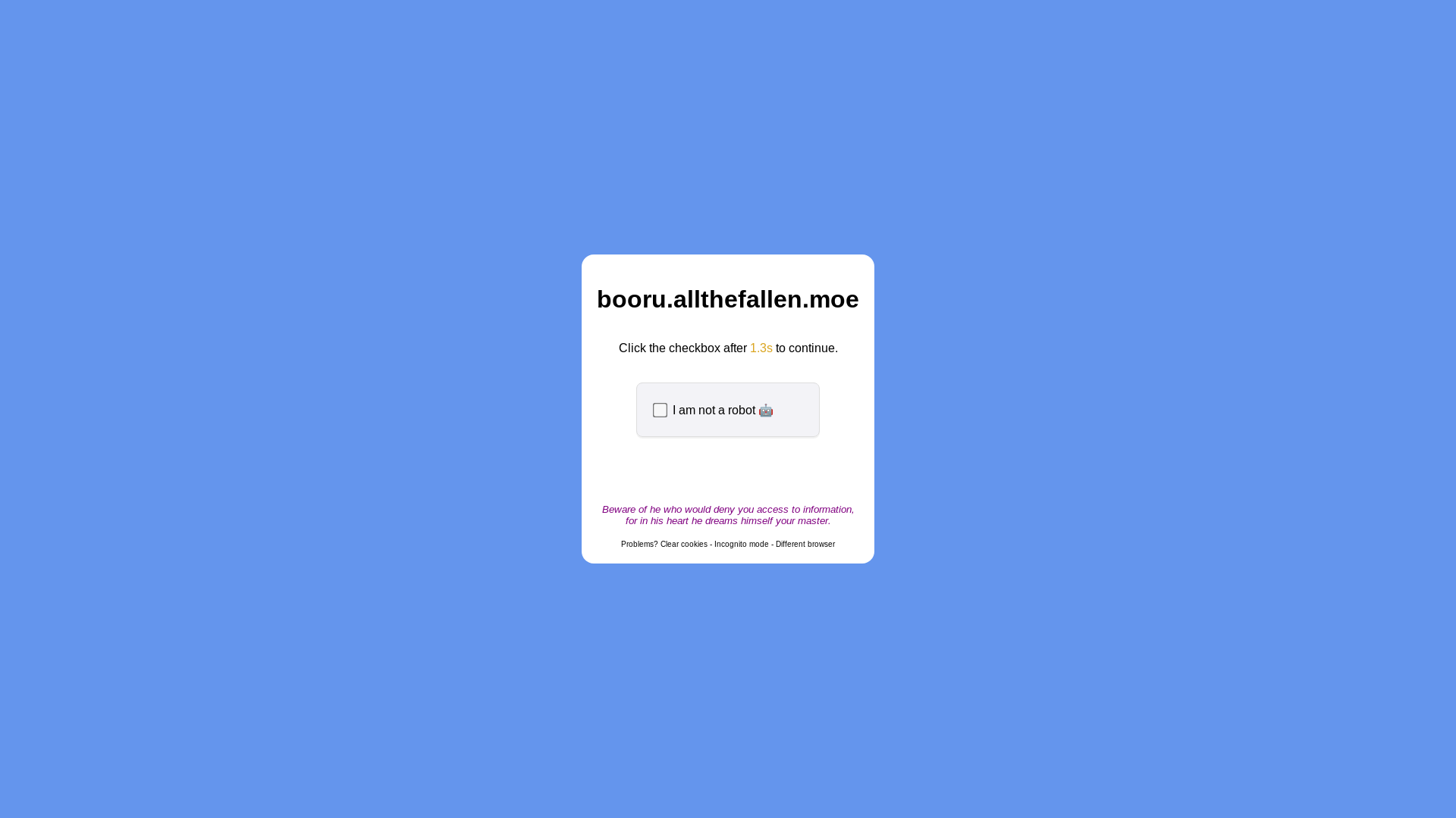 website screenshot of https://booru.allthefallen.moe/