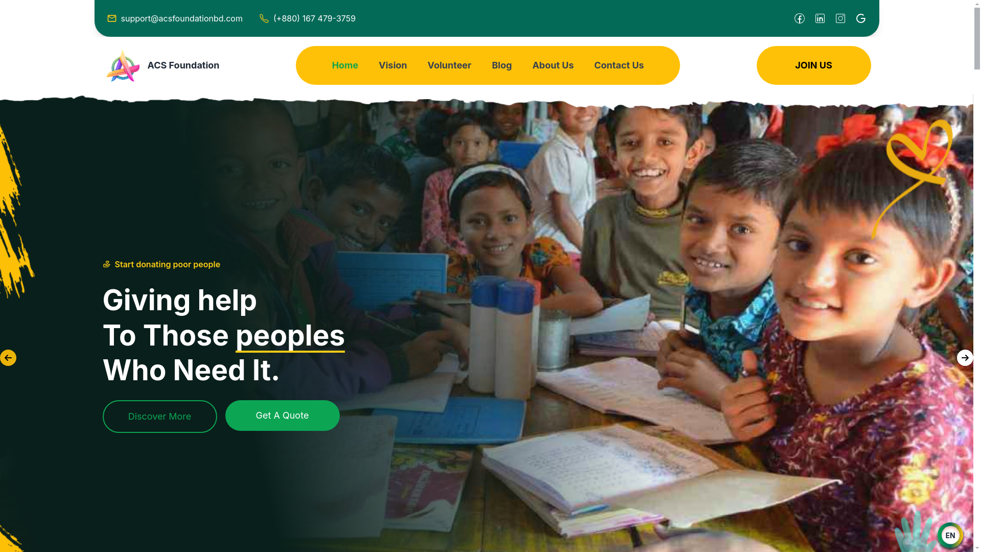 website screenshot of https://acs-foundation-frontend.pages.dev/