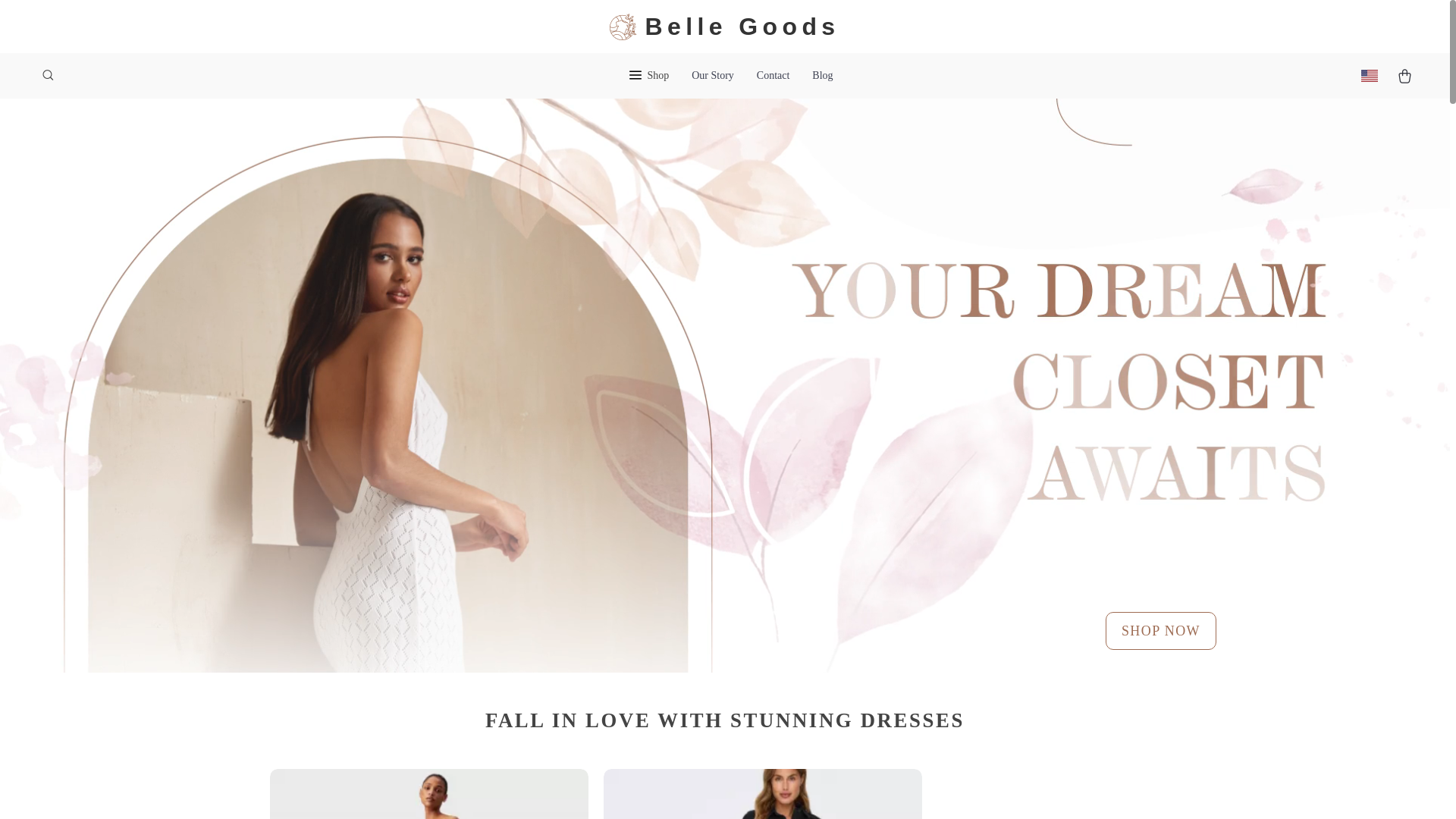 website screenshot of https://bellegoods.shop/