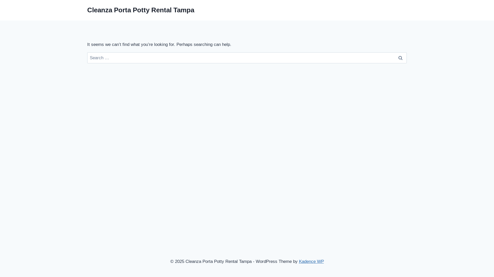 website screenshot of https://cleanzaportapottyrentaltampa.com/