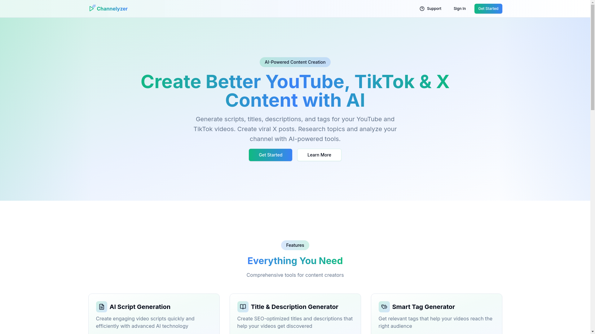 website screenshot of https://generatedtags.com/