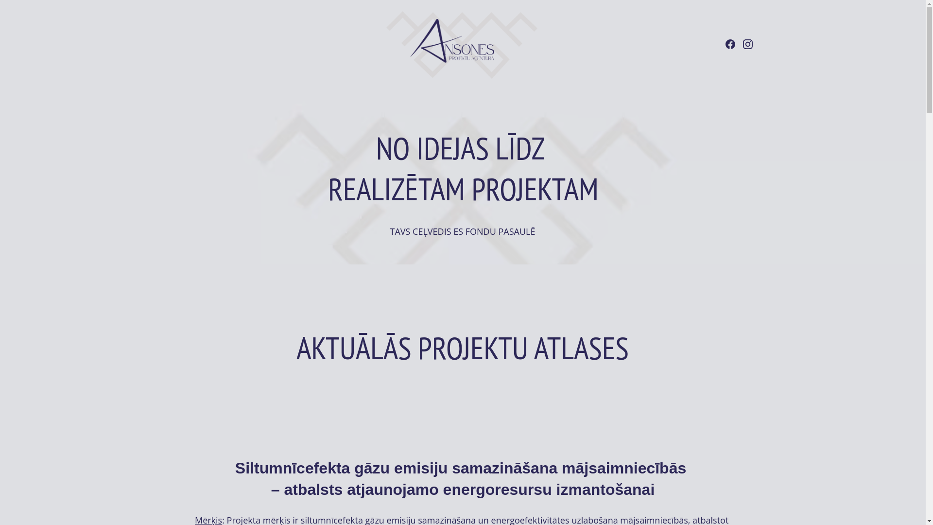 website screenshot of https://ansonesprojekti.lv/