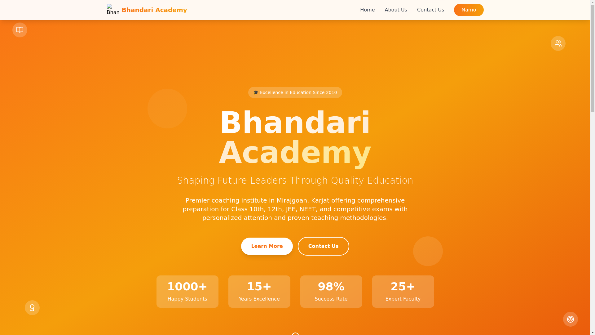 website screenshot of https://bhandari-academy-display.pages.dev/