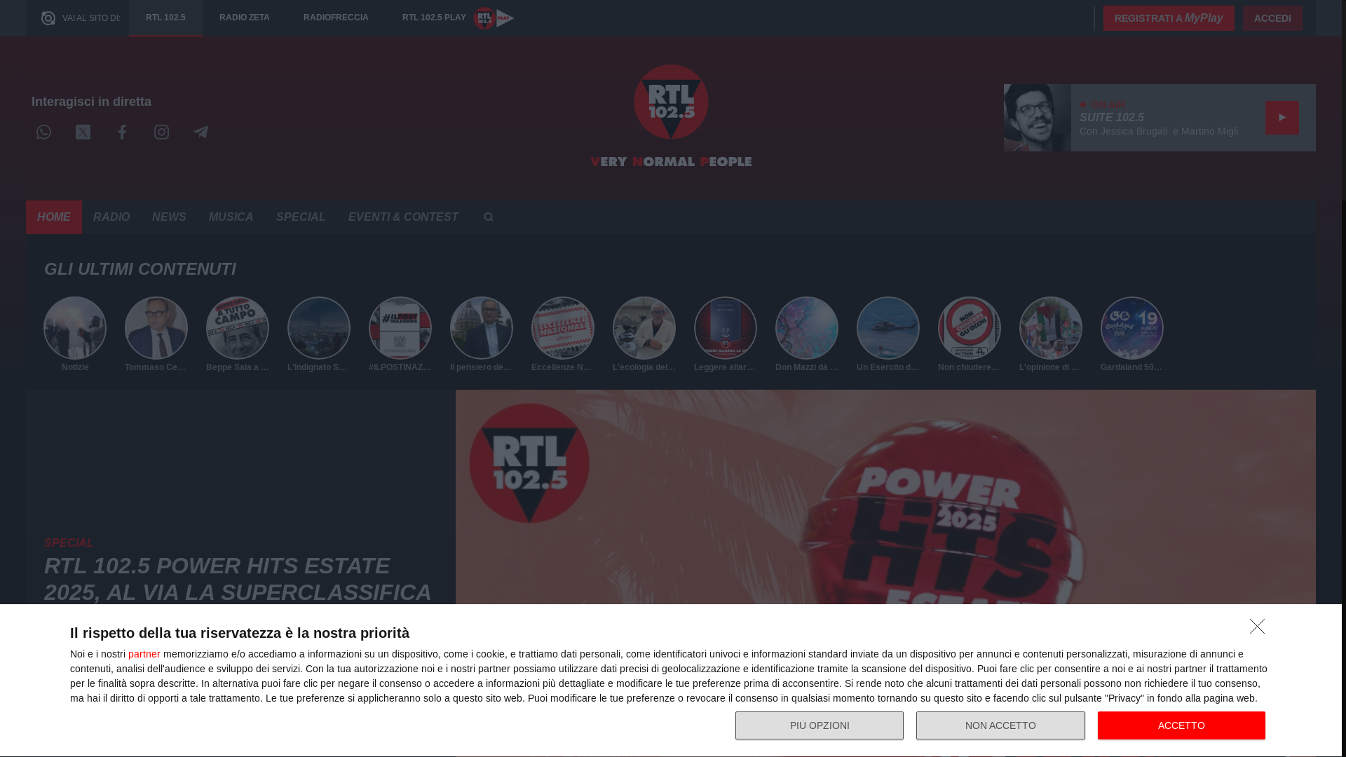 website screenshot of https://rtl.it/