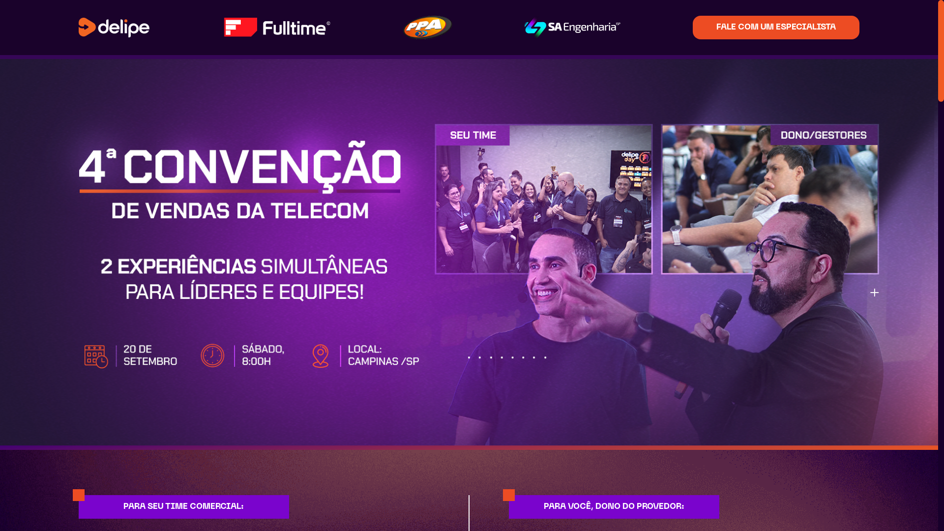 website screenshot of https://delipe-convencao2.pages.dev/