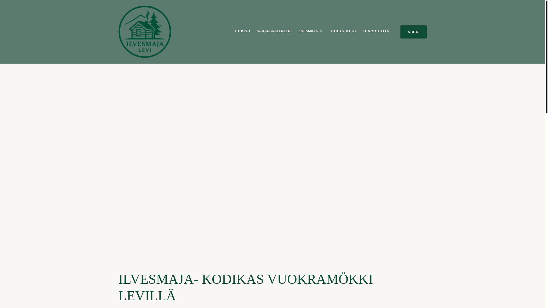 website screenshot of https://ilvesmaja.fi/