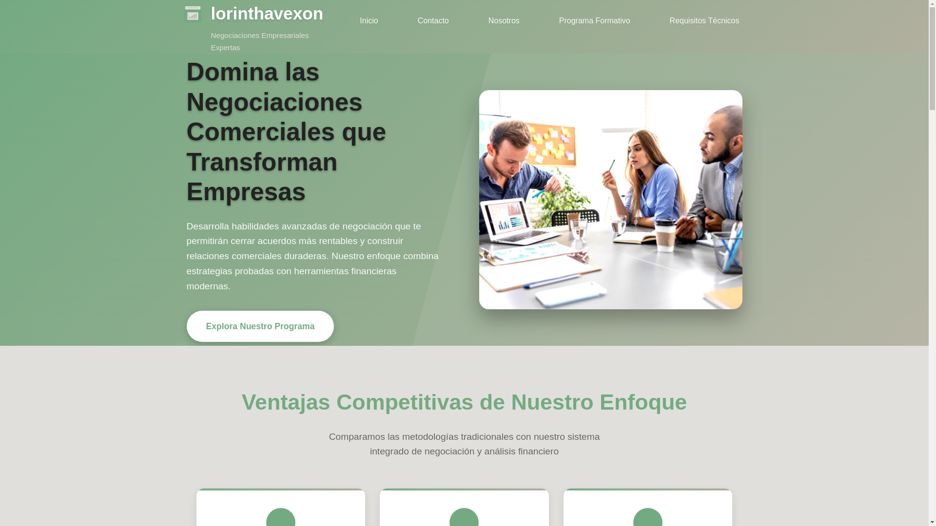 website screenshot of https://lorinthavexon.com/