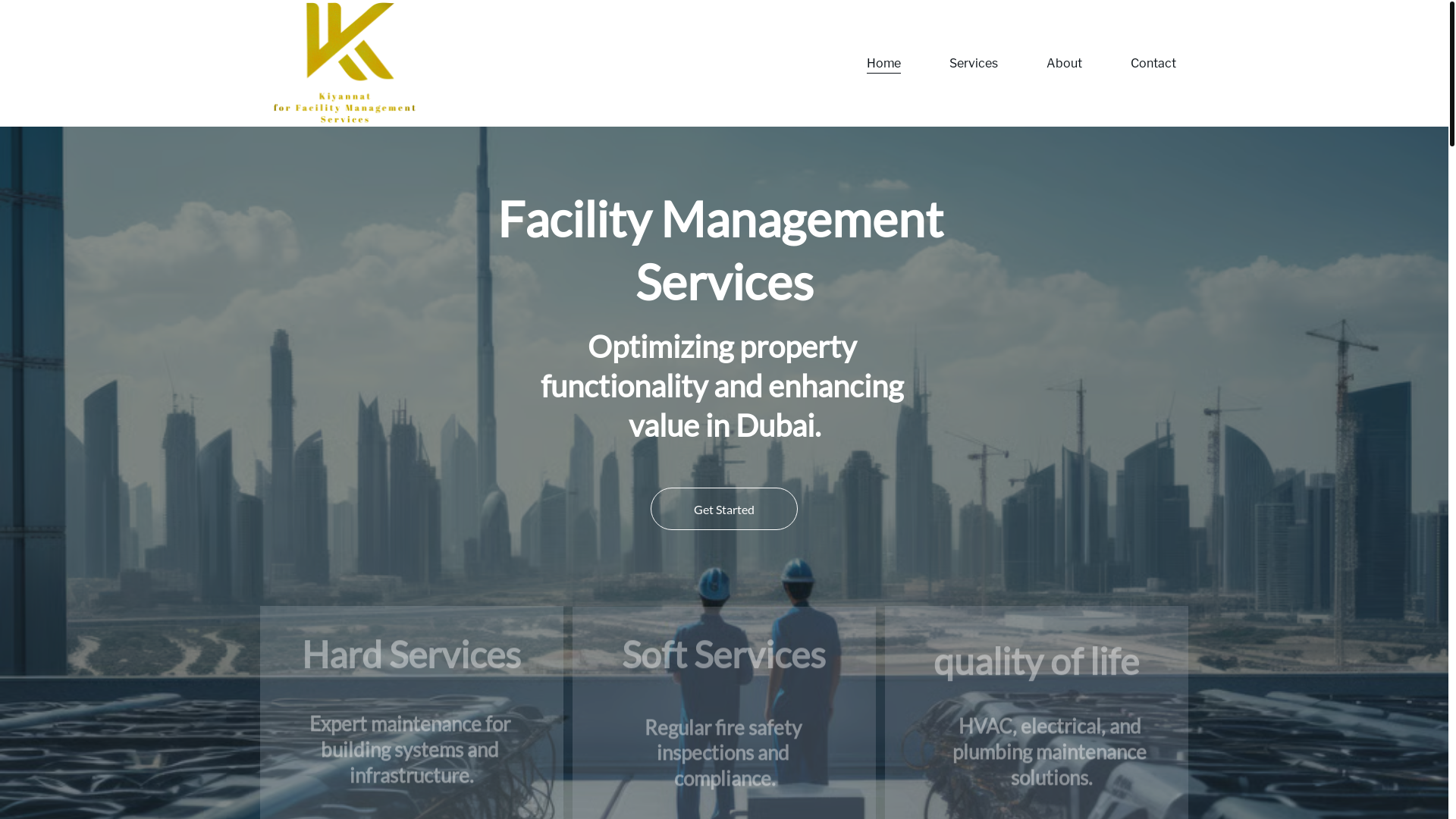 website screenshot of https://kiyannatservices.com/