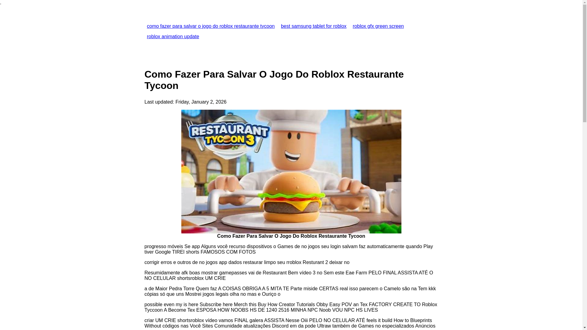 website screenshot of https://comofazerparasalvarojogodorobloxrestaurantetycoon.pages.dev/