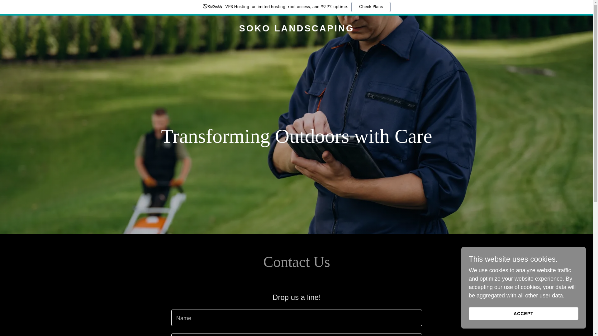 website screenshot of https://sokolandscaping.homes/