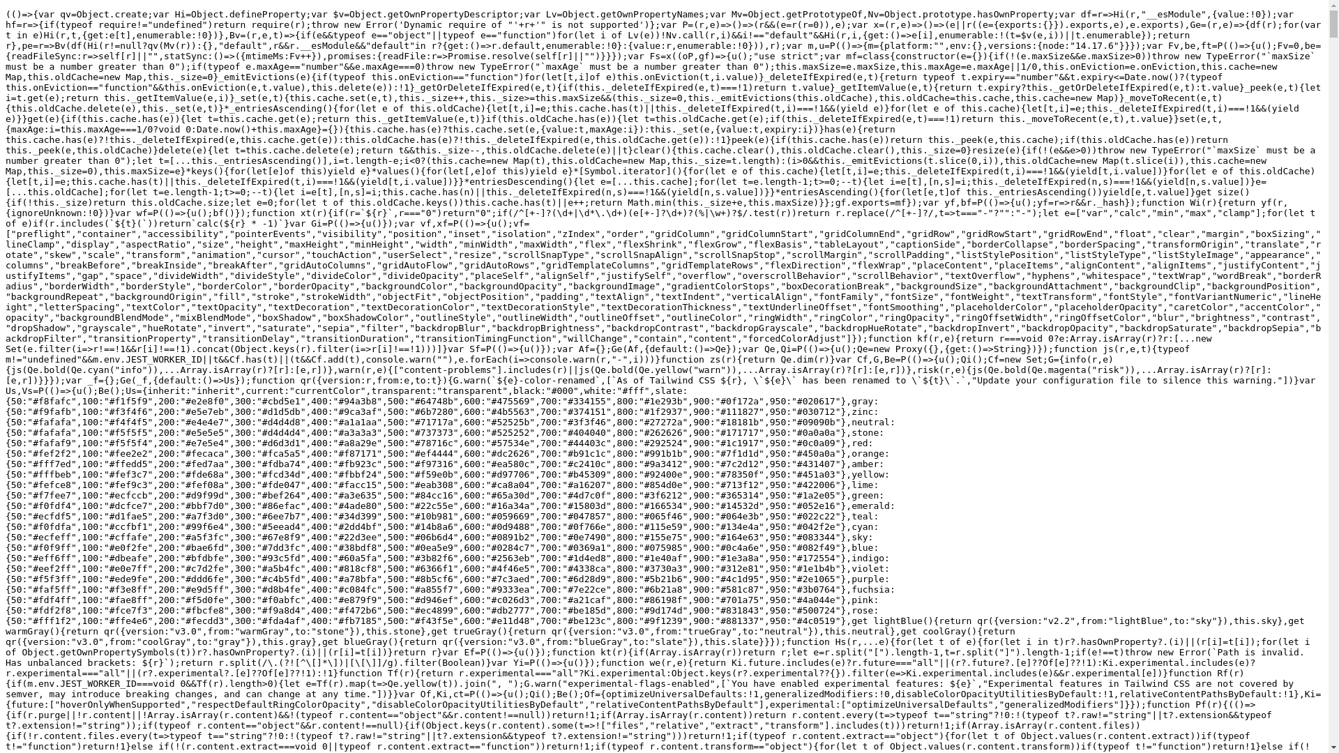 website screenshot of http://cdn.tailwindcss.com/