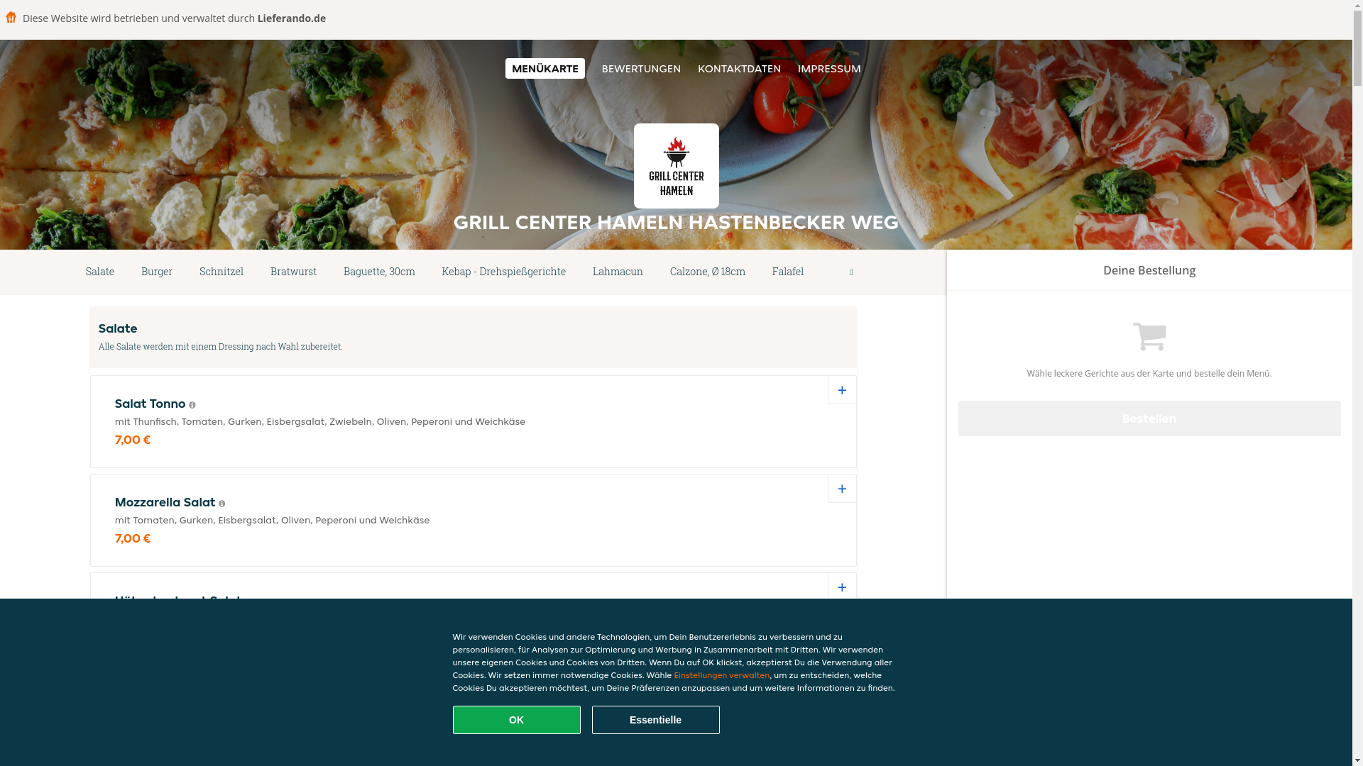 website screenshot of https://grillcenterhameln-hameln.de/