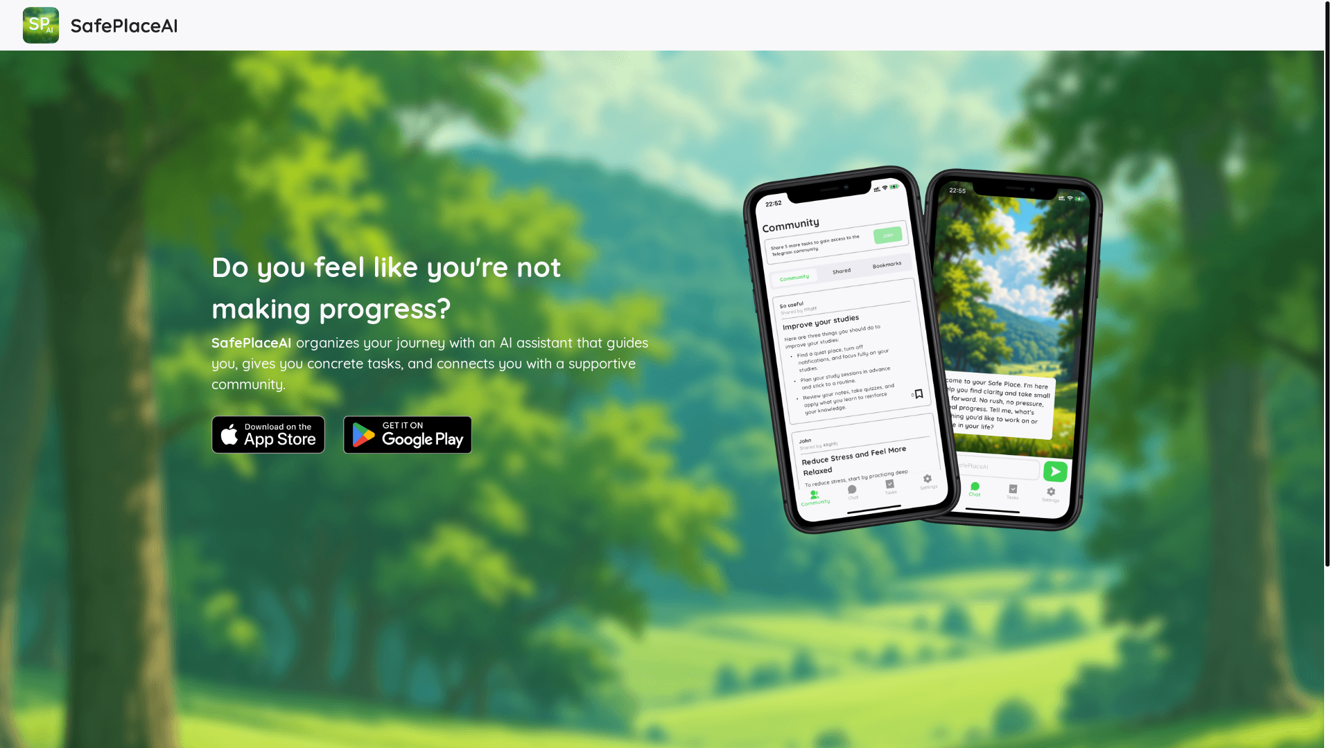 website screenshot of https://safeplaceai.pages.dev/