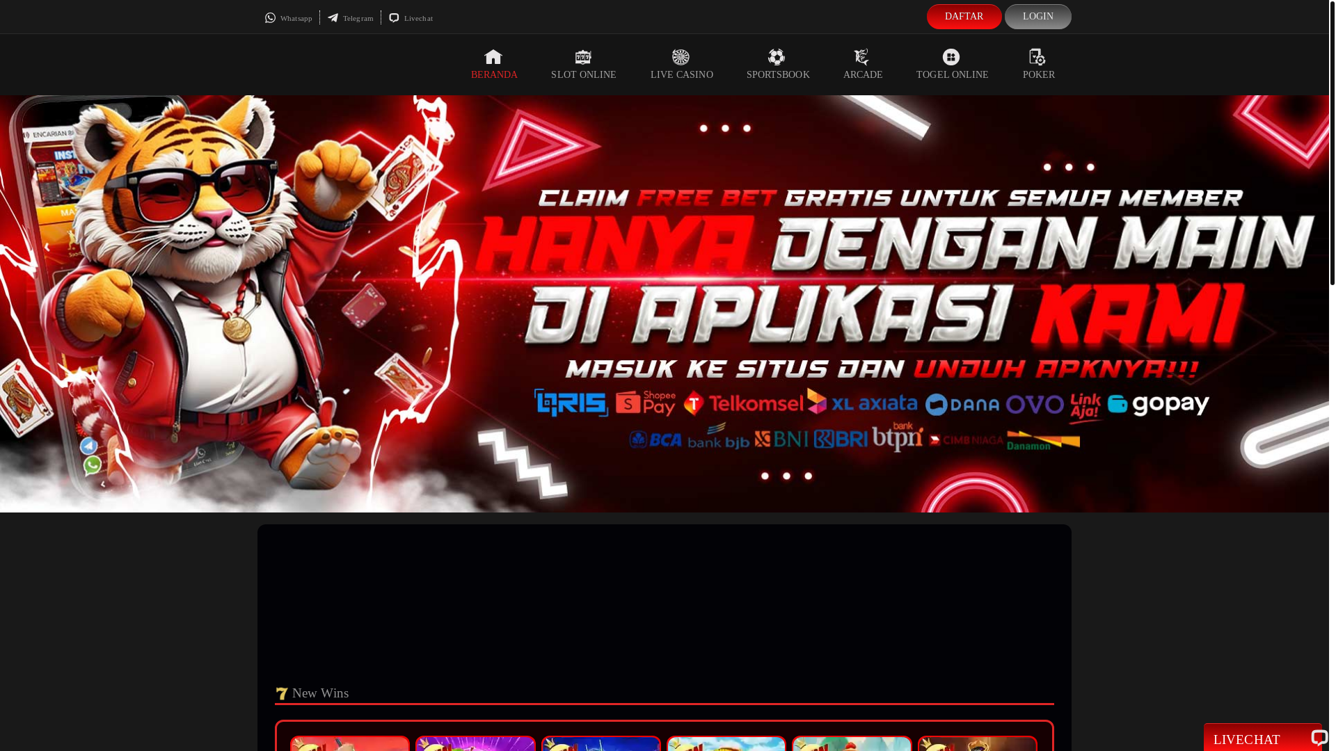website screenshot of https://permai123.com/