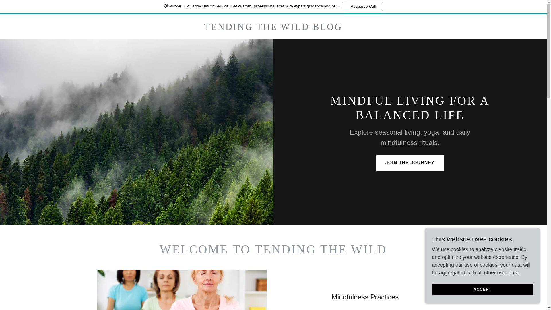 website screenshot of https://tendingthewild.blog/