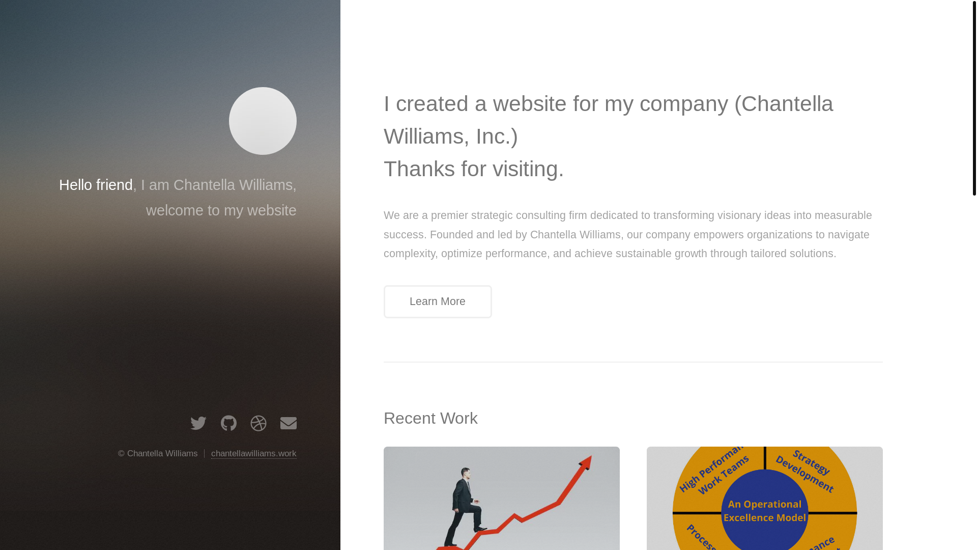 website screenshot of https://chantella-williams.pages.dev/
