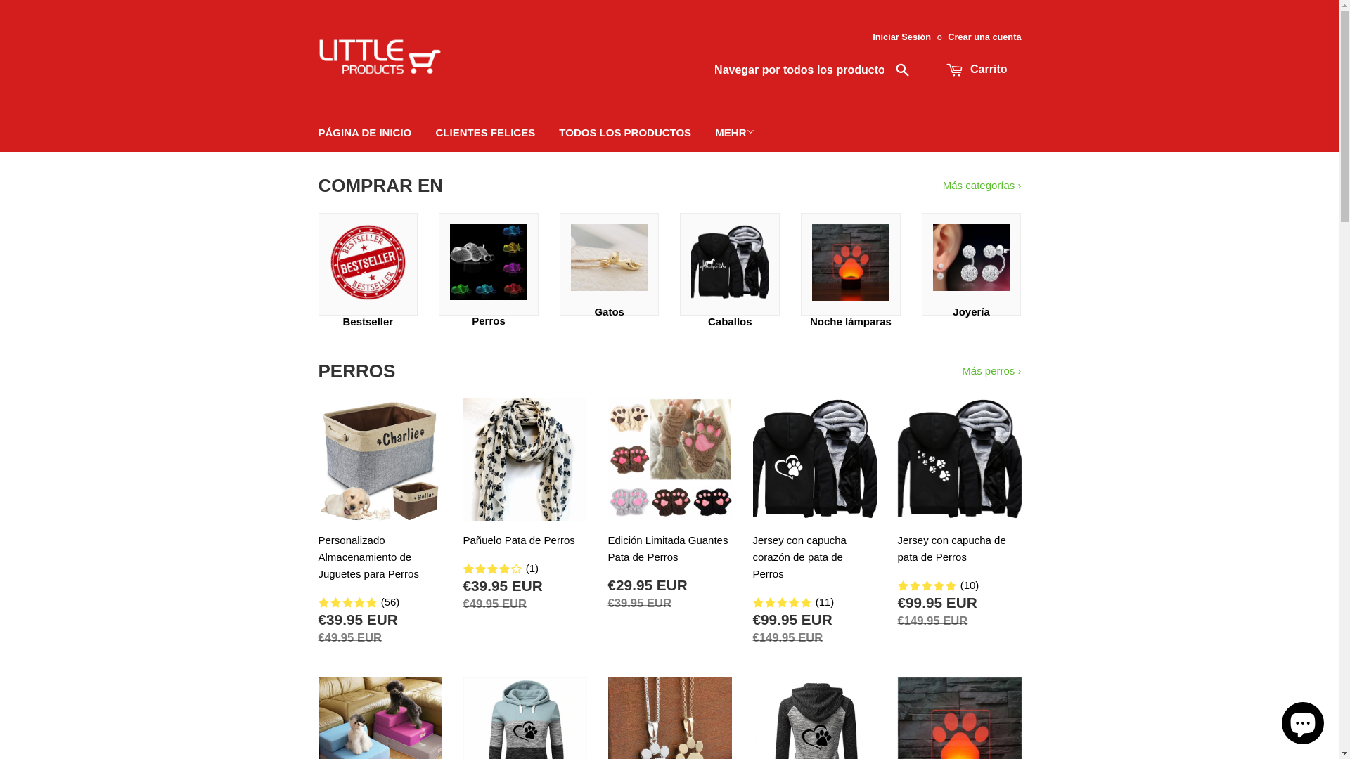 website screenshot of https://little-products-shop.com/