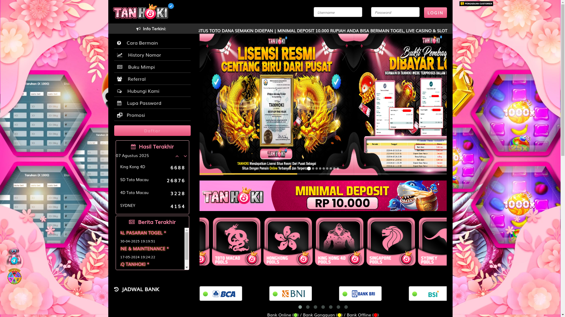 website screenshot of https://tanhokion.com/